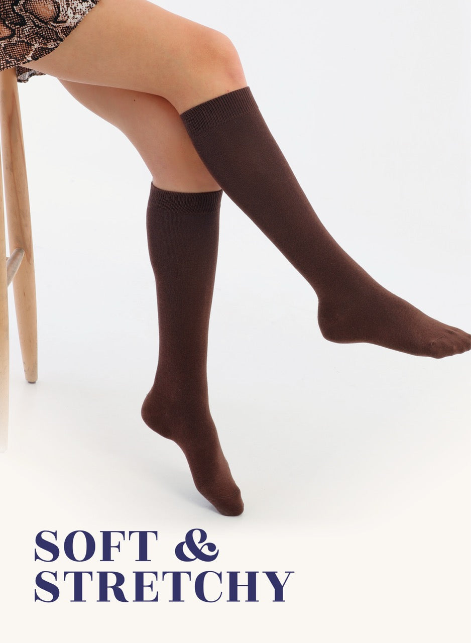 Knee-High Bamboo Dress Socks for Women, 4 Pairs
