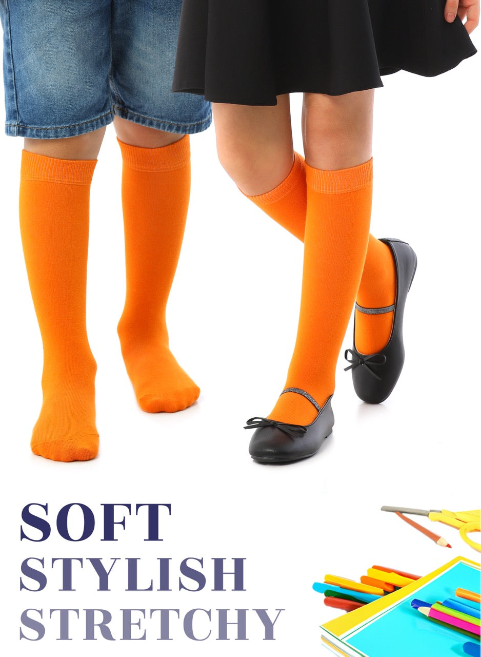 Kids' Bamboo School Knee-High Socks, 3 Pairs