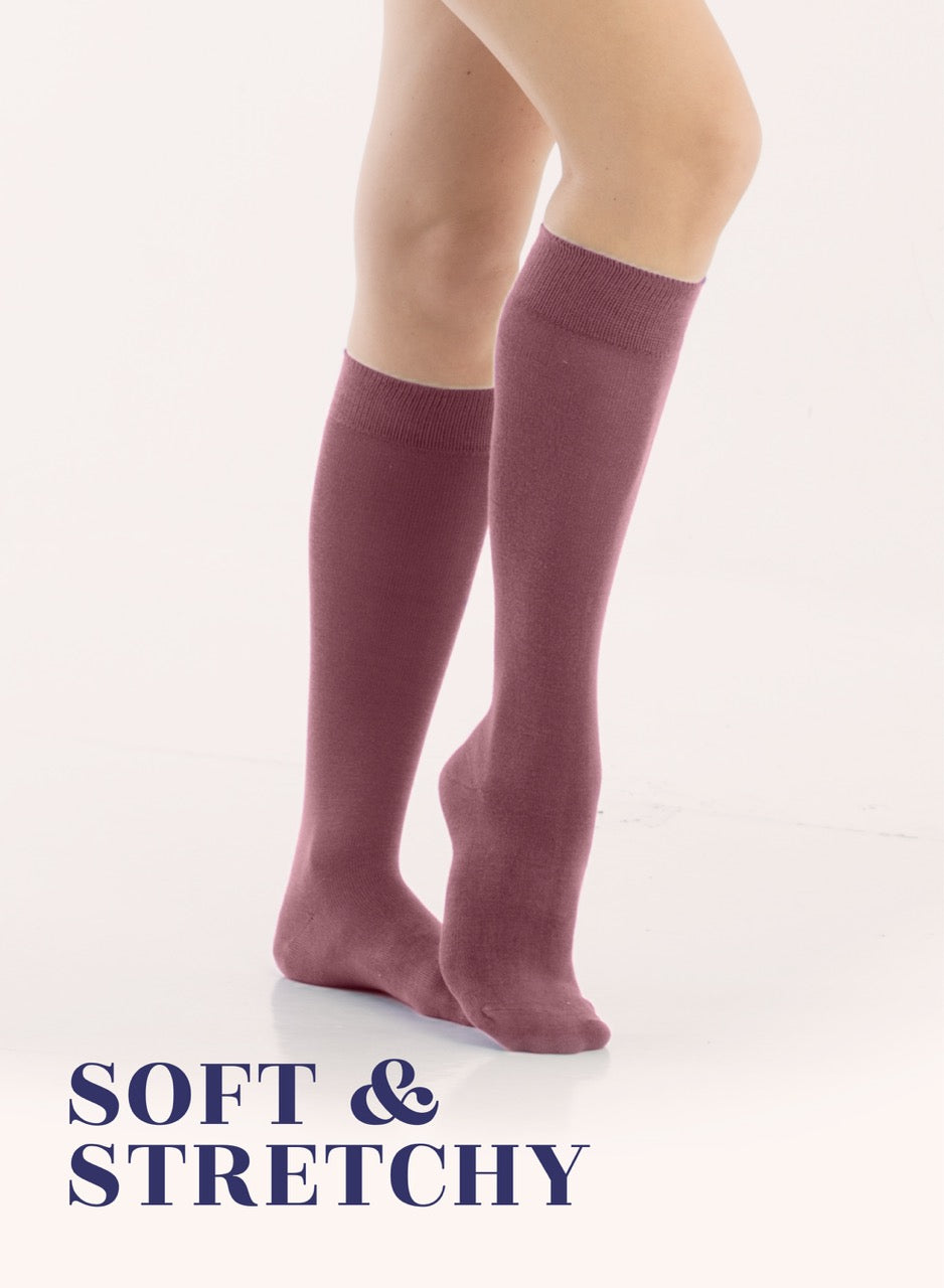 Knee-High Bamboo Dress Socks for Women, 4 Pairs