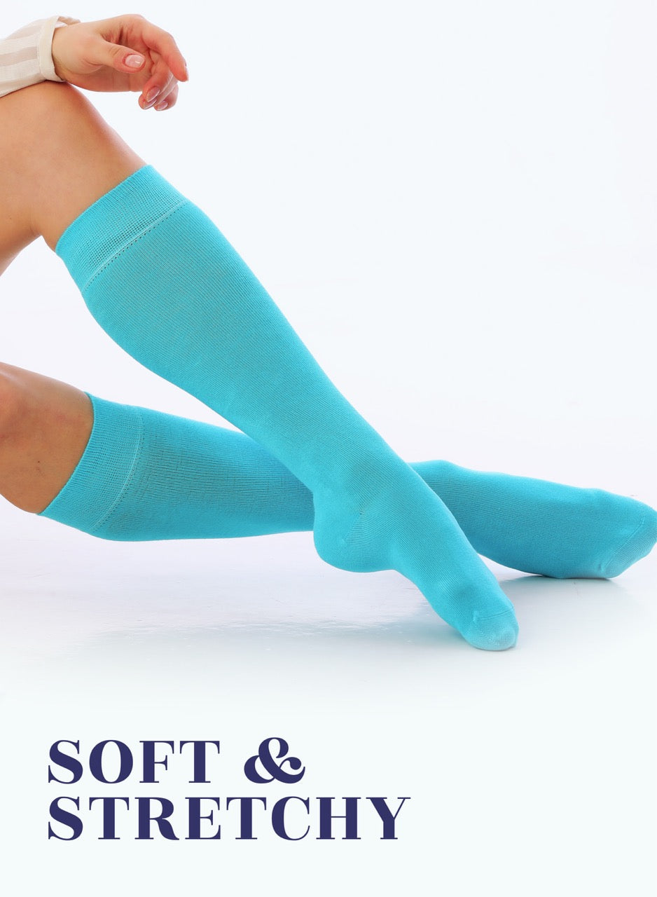 Knee-High Bamboo Dress Socks for Women, 4 Pairs