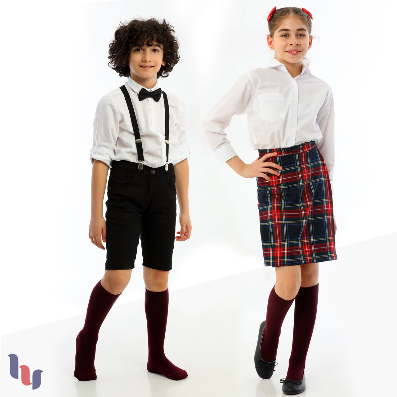 Kids' Bamboo School Knee-High Socks, 3 Pairs