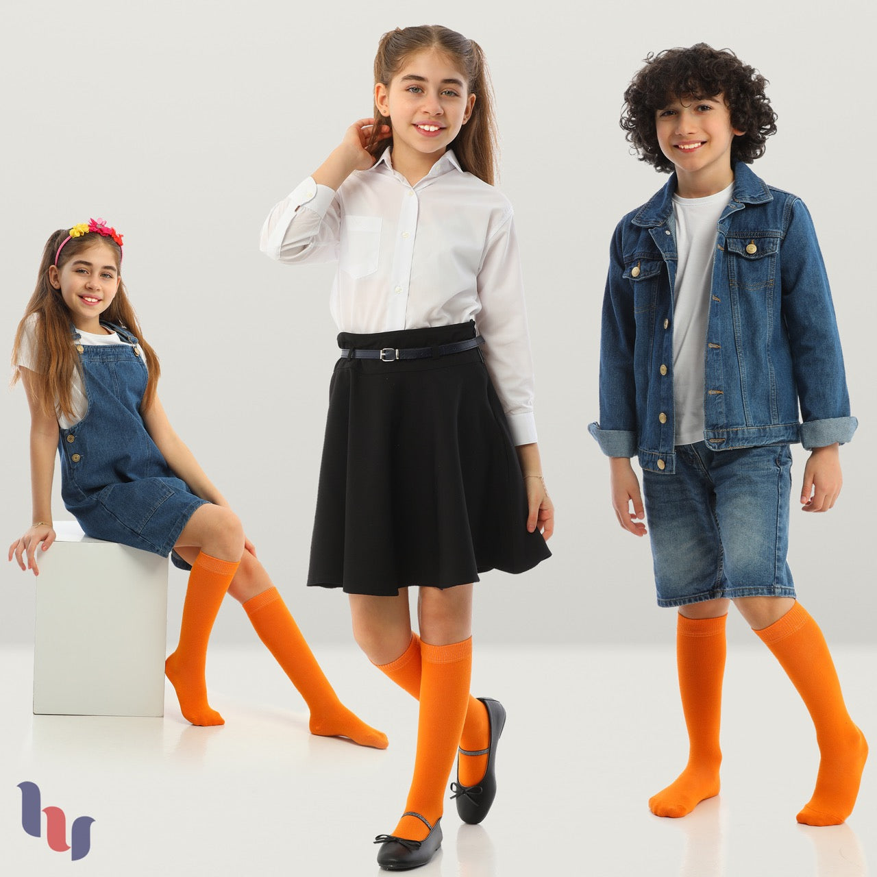 Kids' Bamboo School Knee-High Socks, 3 Pairs