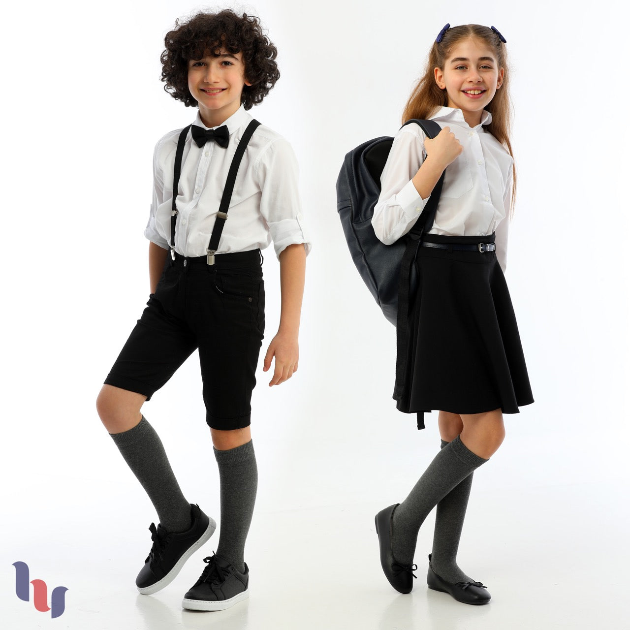 Kids' Bamboo School Knee-High Socks, 3 Pairs