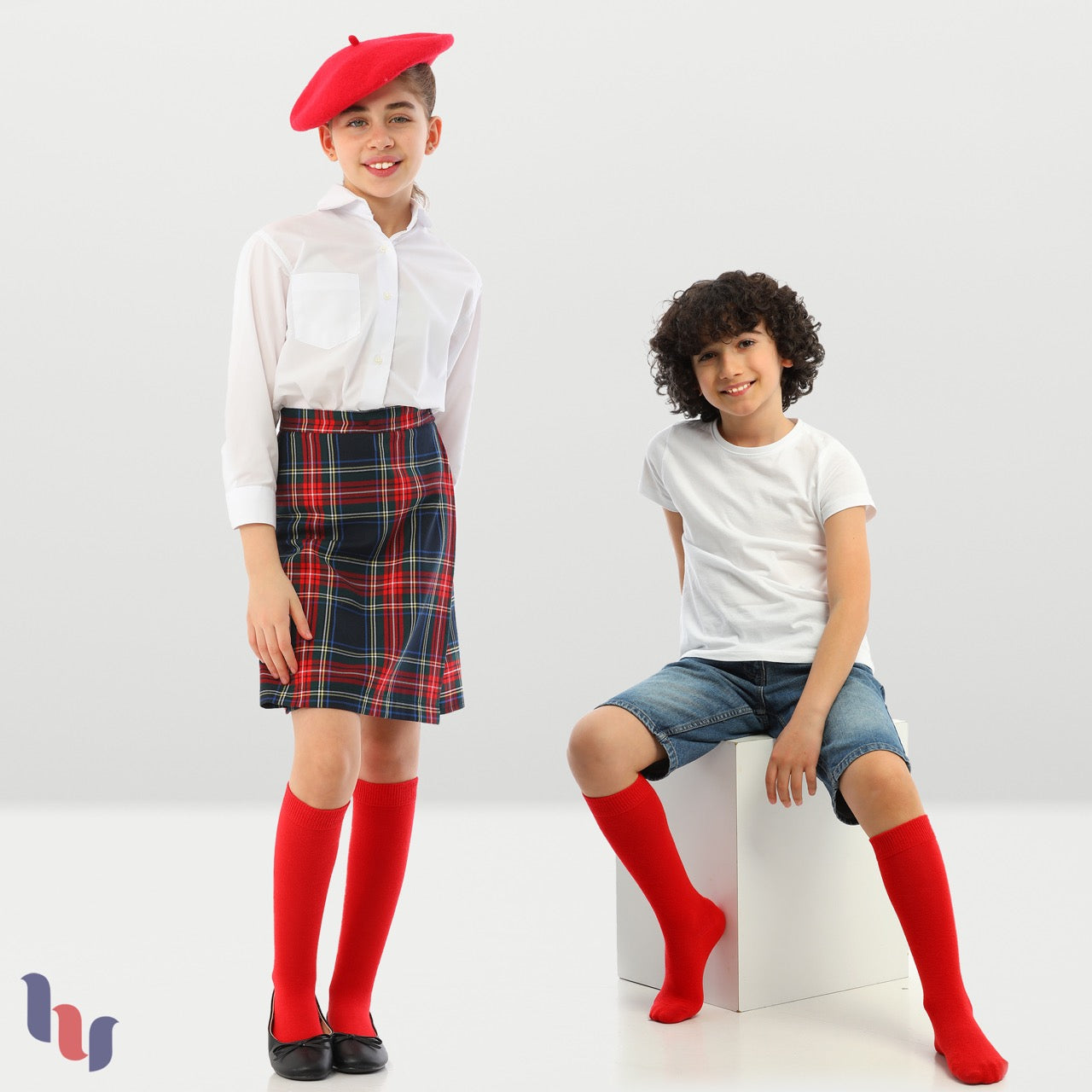 Kids' Bamboo School Knee-High Socks, 3 Pairs