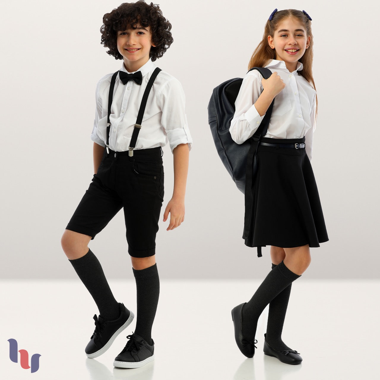 Kids' Bamboo School Knee-High Socks, 3 Pairs