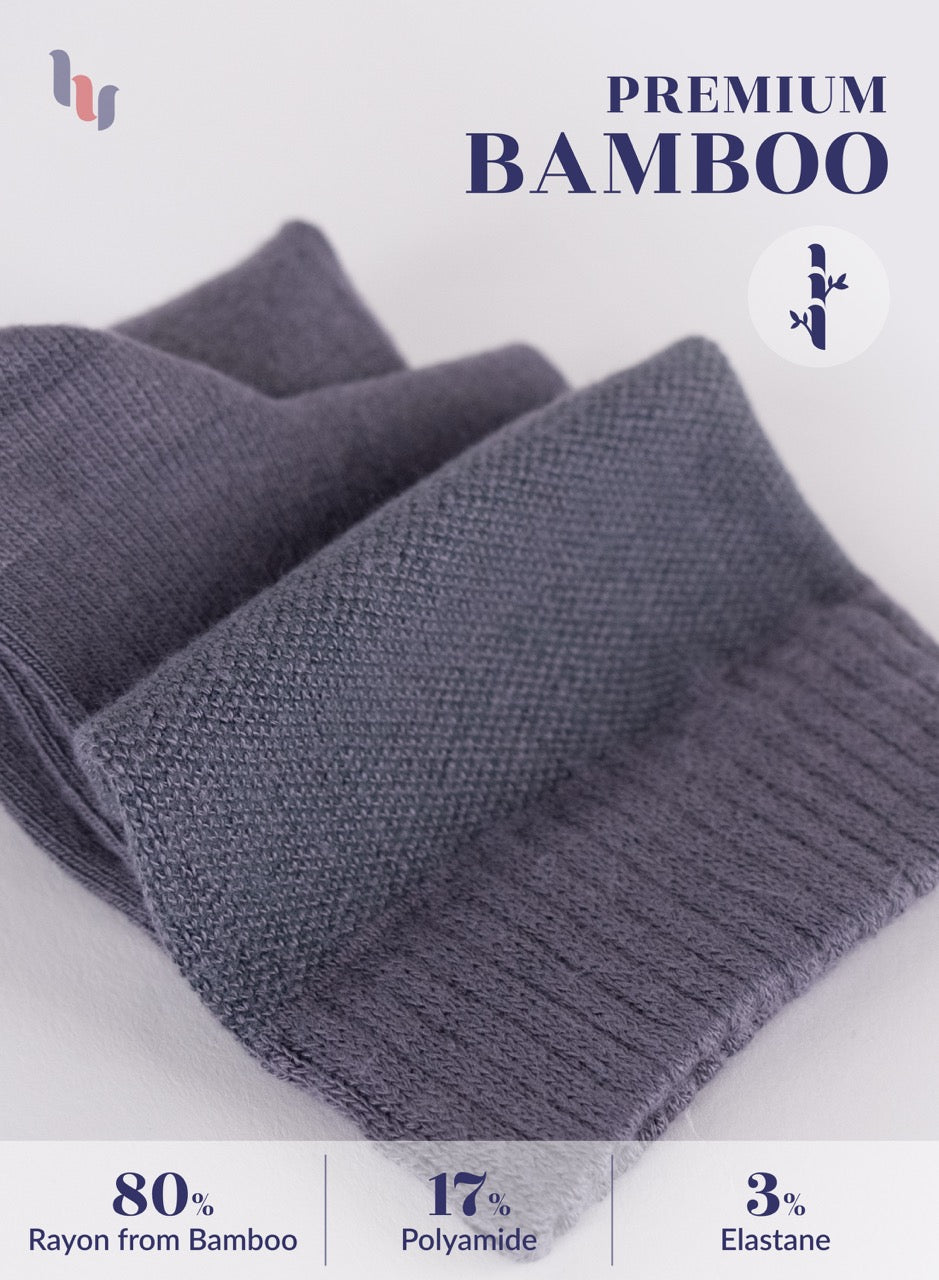 Men's Lightweight Bamboo Diabetic Ankle Socks, 4 Pairs