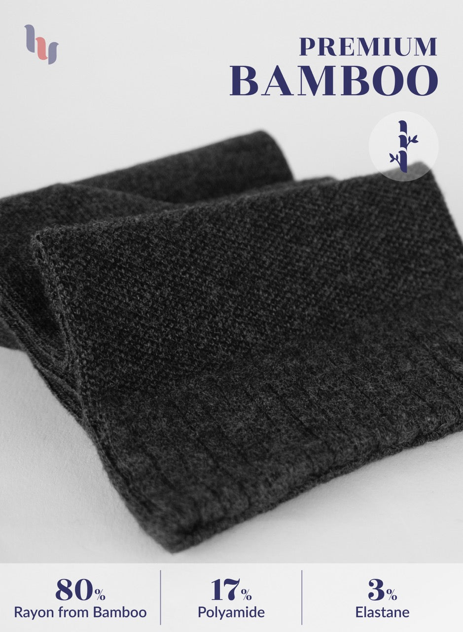 Men's Lightweight Bamboo Diabetic Ankle Socks, 4 Pairs