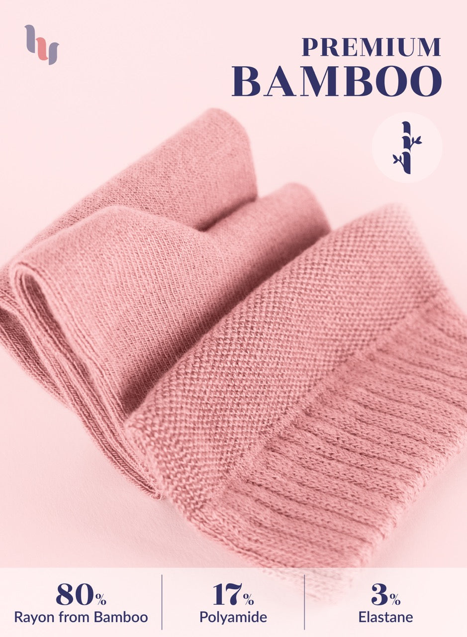 Lightweight Diabetic Bamboo Ankle Socks for Women, 4 Pairs