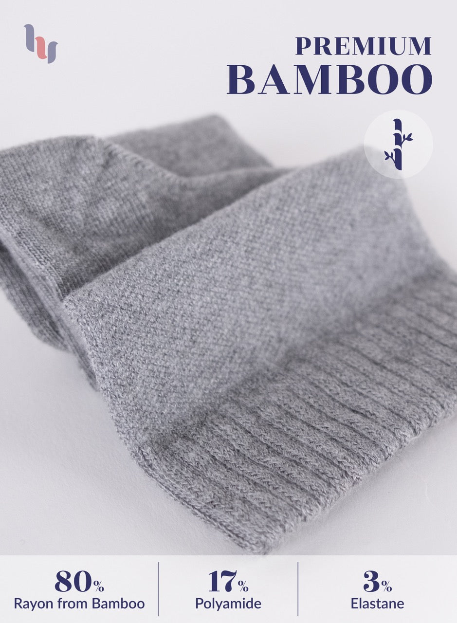 Men's Lightweight Bamboo Diabetic Ankle Socks, 4 Pairs