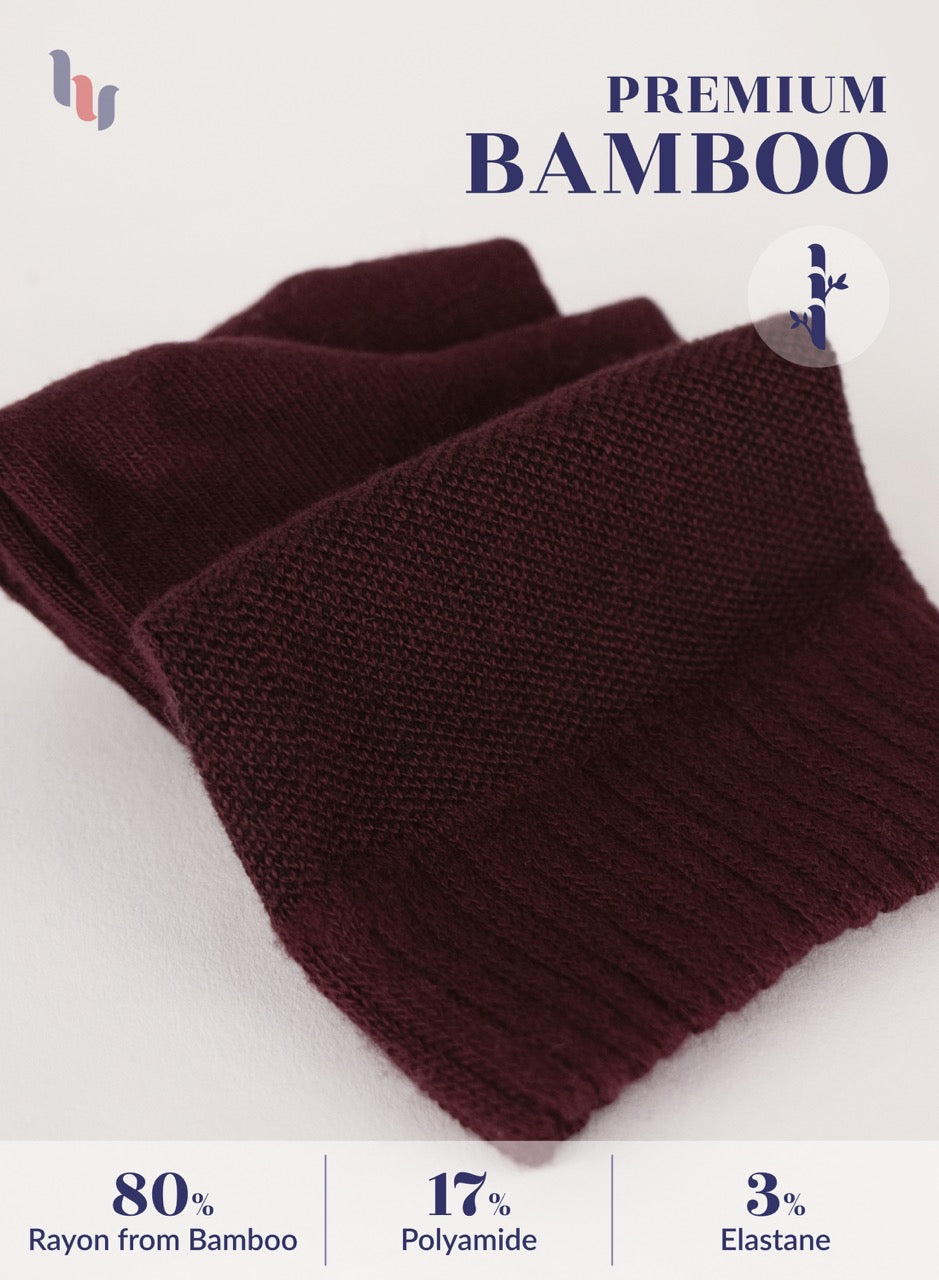 Men's Lightweight Bamboo Diabetic Ankle Socks, 4 Pairs