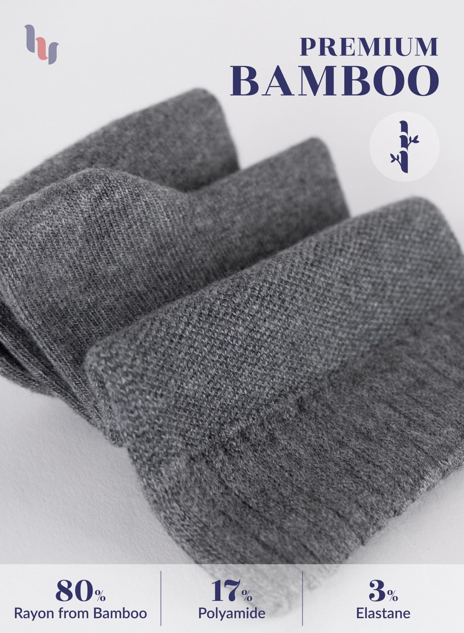 Men's Lightweight Bamboo Diabetic Ankle Socks, 4 Pairs