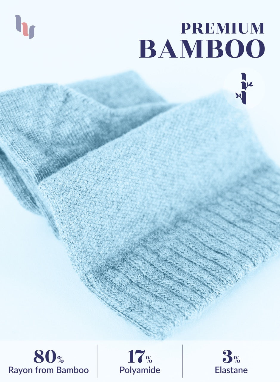 Lightweight Diabetic Bamboo Ankle Socks for Women, 4 Pairs