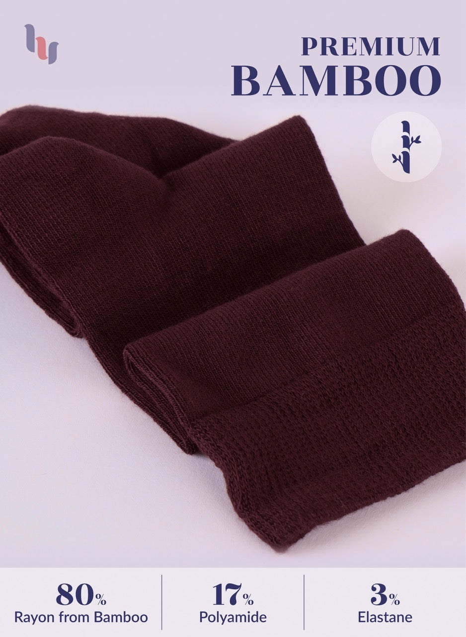 Knee-High Bamboo Dress Socks for Women, 4 Pairs