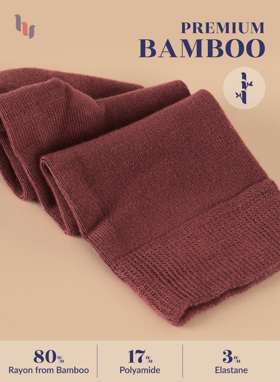 Knee-High Bamboo Dress Socks for Women, 4 Pairs
