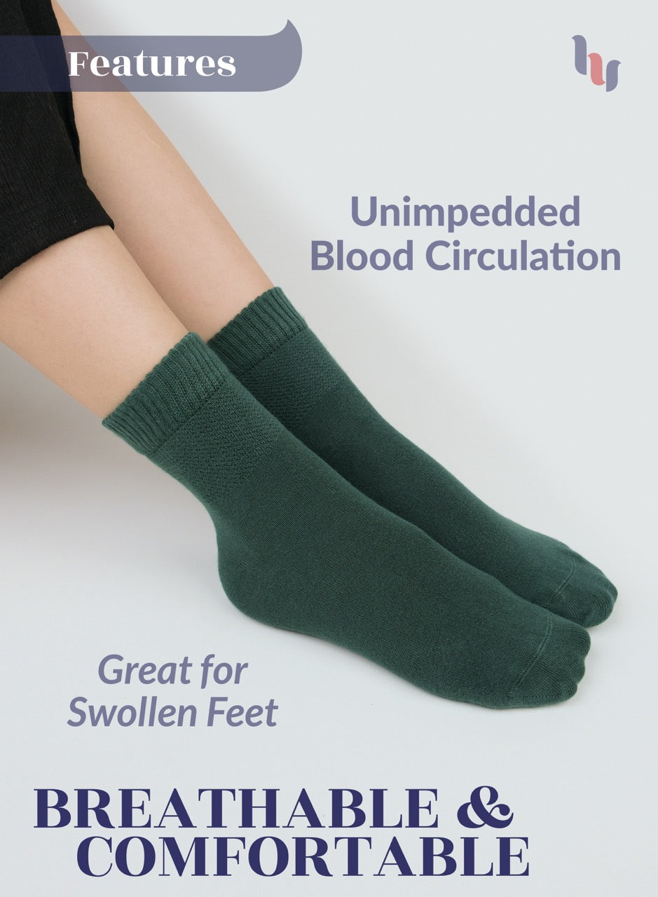 Lightweight Diabetic Bamboo Ankle Socks for Women, 4 Pairs