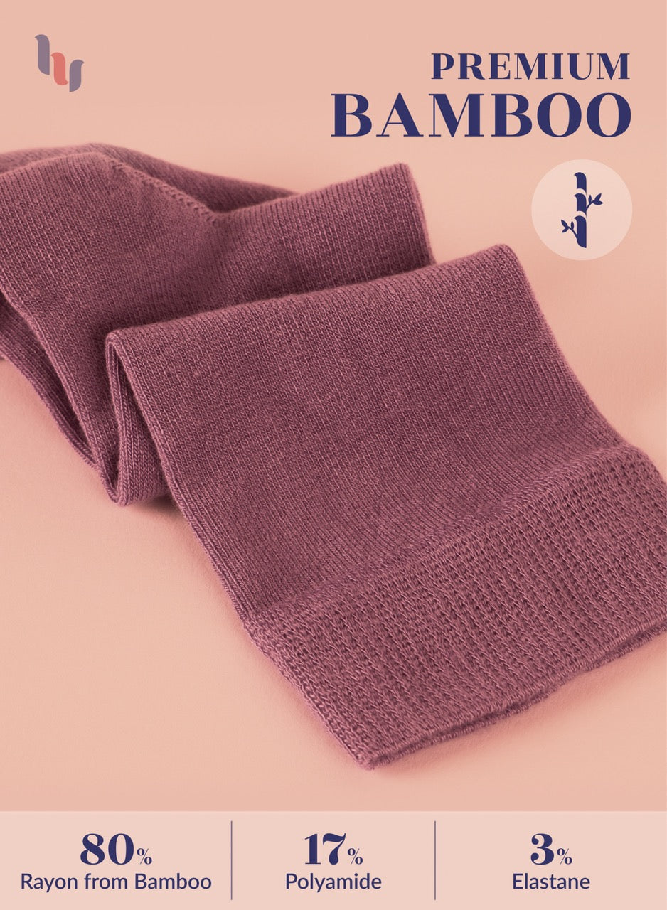 Knee-High Bamboo Dress Socks for Women, 4 Pairs