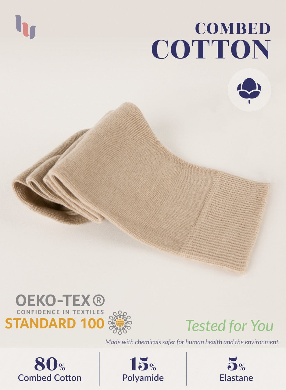 Kids' Plain Cotton Dress Knee-High Socks, 4 Pairs