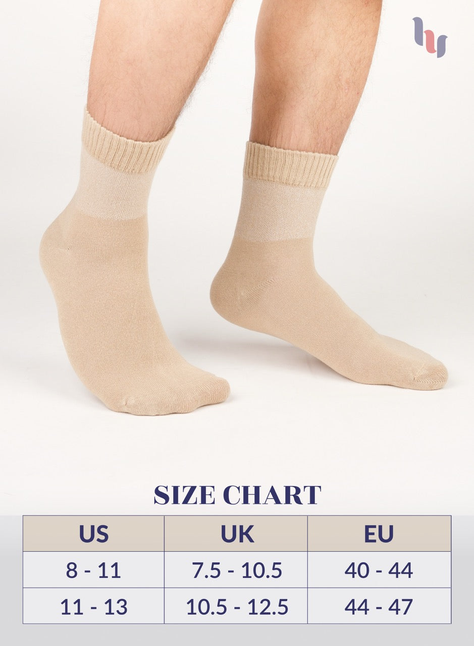 Men's Lightweight Bamboo Diabetic Ankle Socks, 4 Pairs