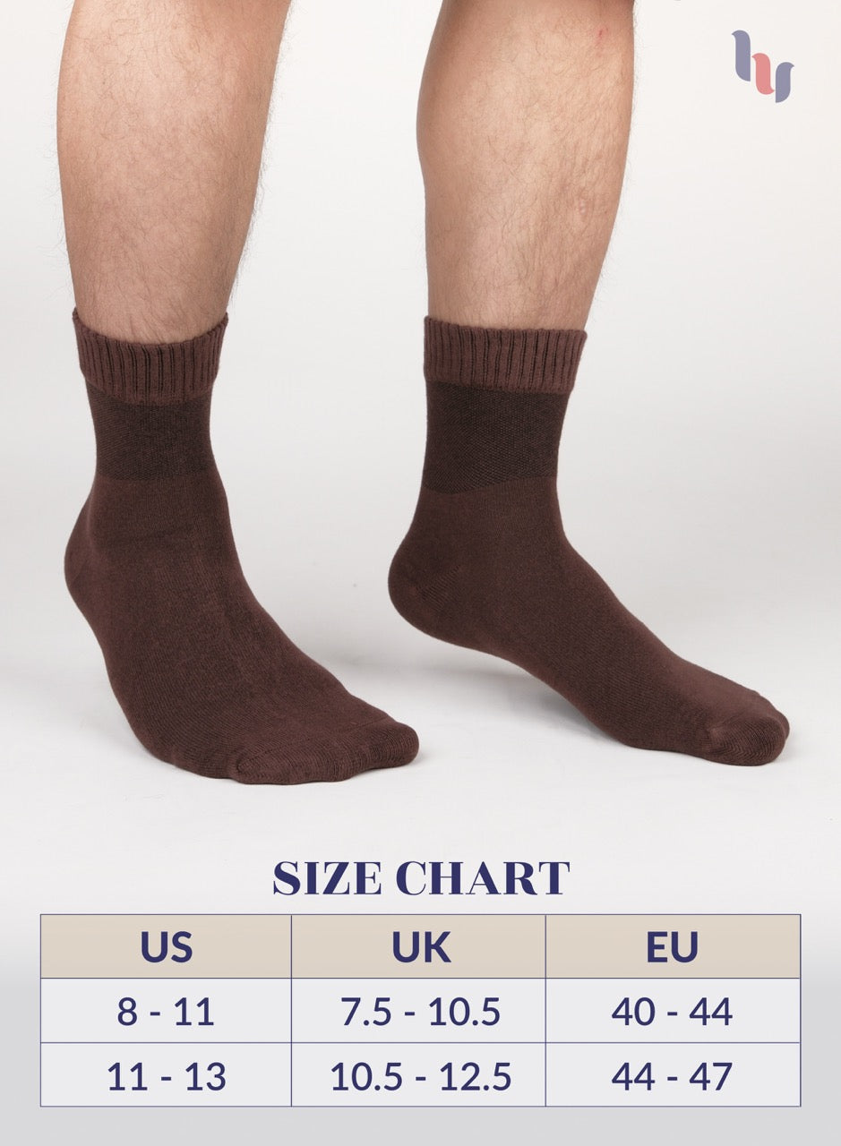 Men's Lightweight Bamboo Diabetic Ankle Socks, 4 Pairs