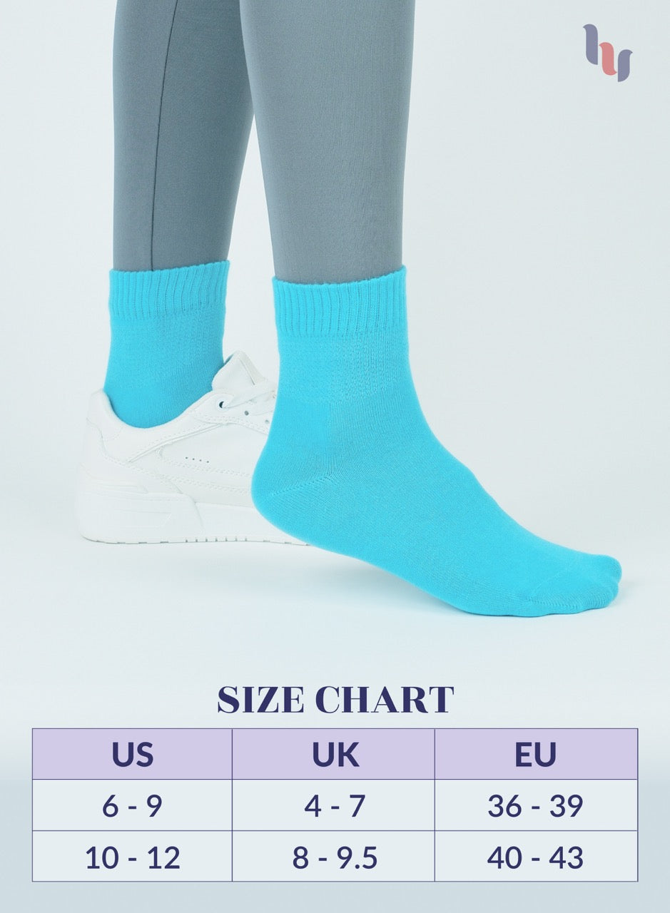 Lightweight Diabetic Bamboo Ankle Socks for Women, 4 Pairs