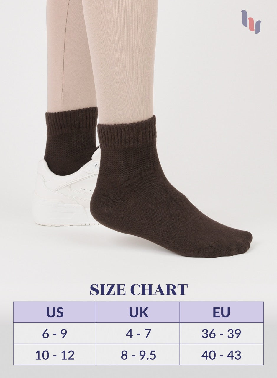 Lightweight Diabetic Bamboo Ankle Socks for Women, 4 Pairs