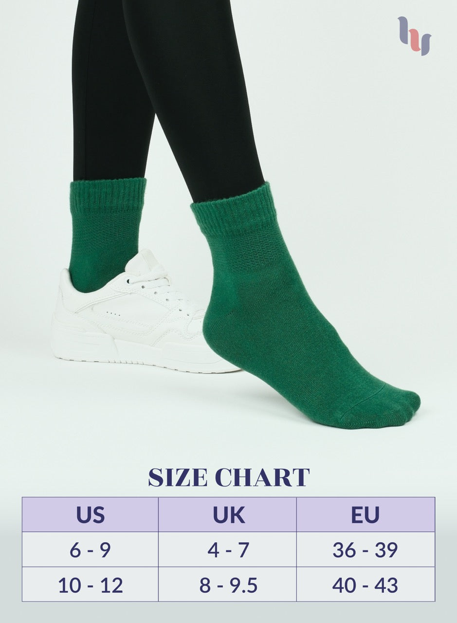 Lightweight Diabetic Bamboo Ankle Socks for Women, 4 Pairs