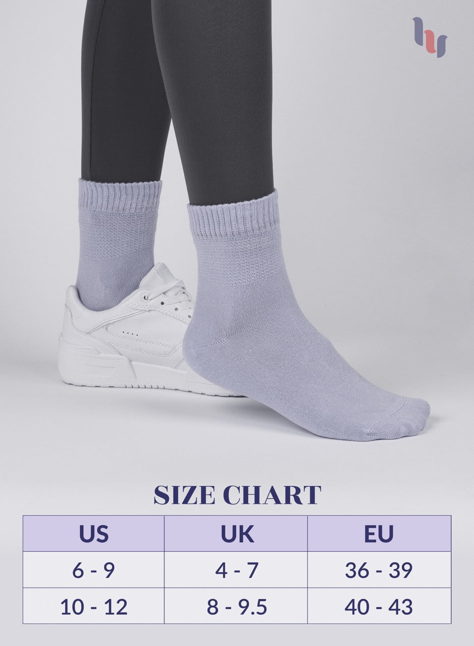 Lightweight Diabetic Bamboo Ankle Socks for Women, 4 Pairs