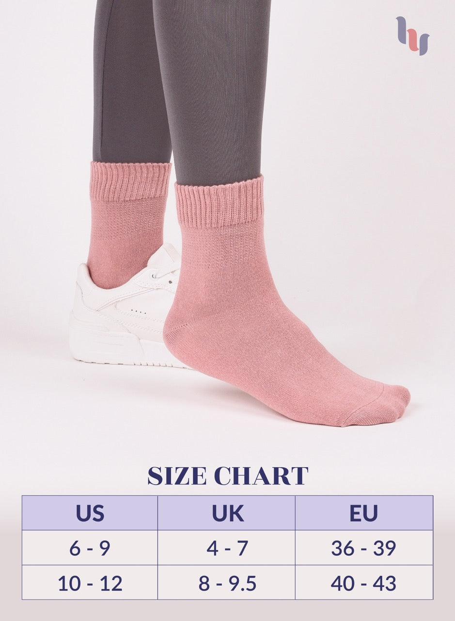 Lightweight Diabetic Bamboo Ankle Socks for Women, 4 Pairs