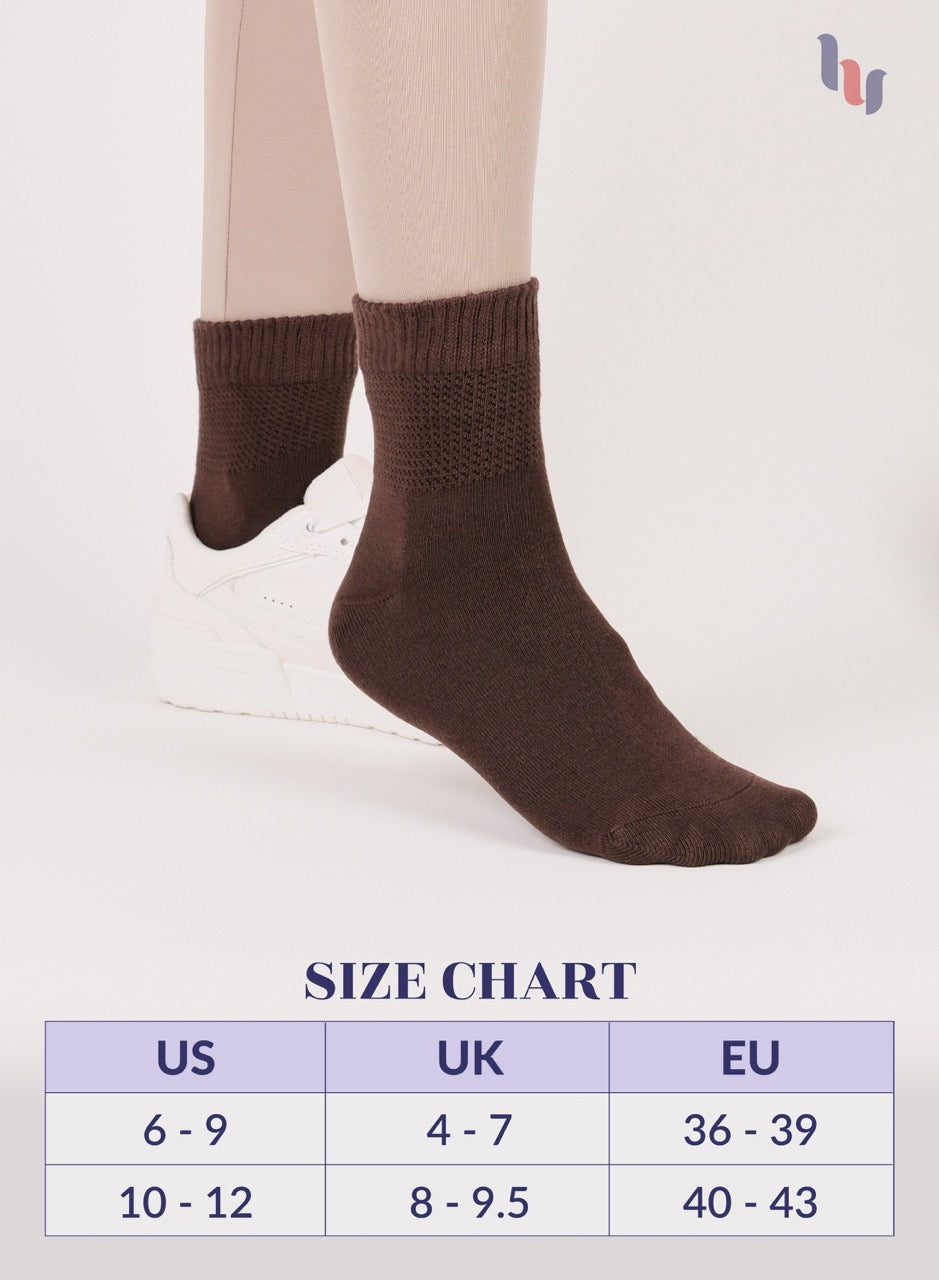 Lightweight Diabetic Bamboo Ankle Socks for Women, 4 Pairs