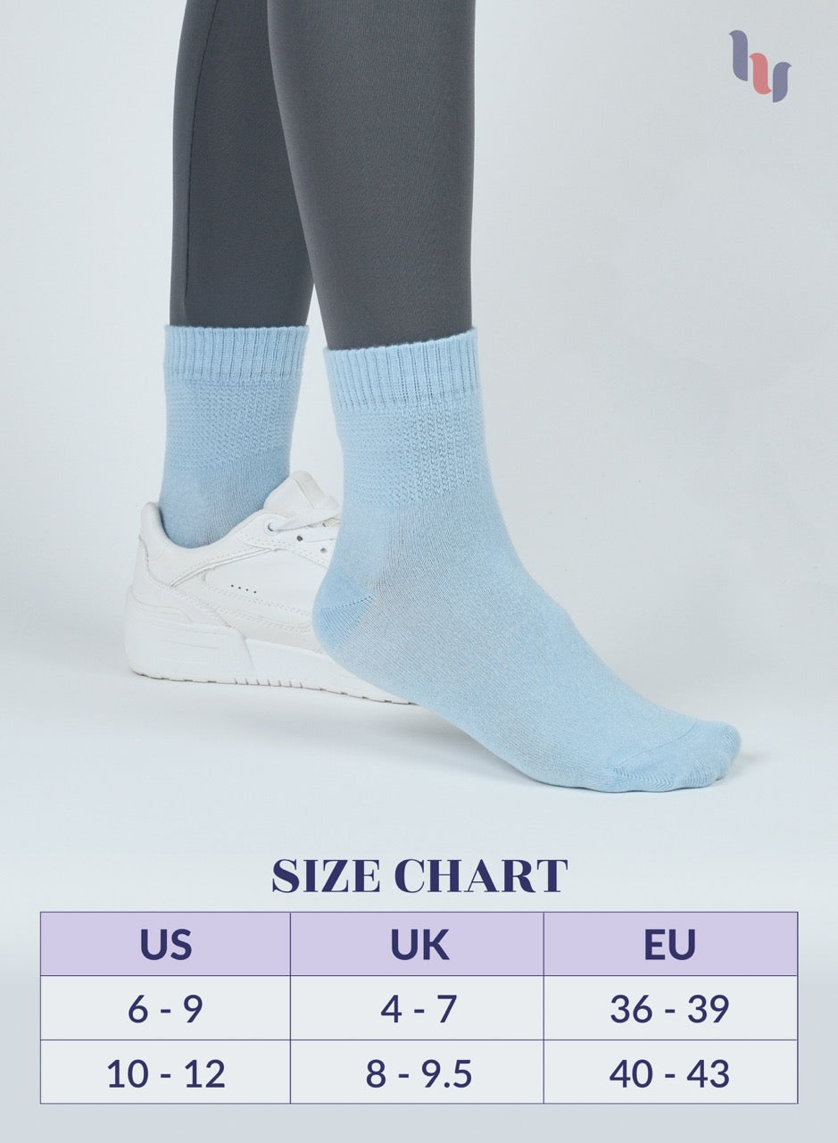 Lightweight Diabetic Bamboo Ankle Socks for Women, 4 Pairs