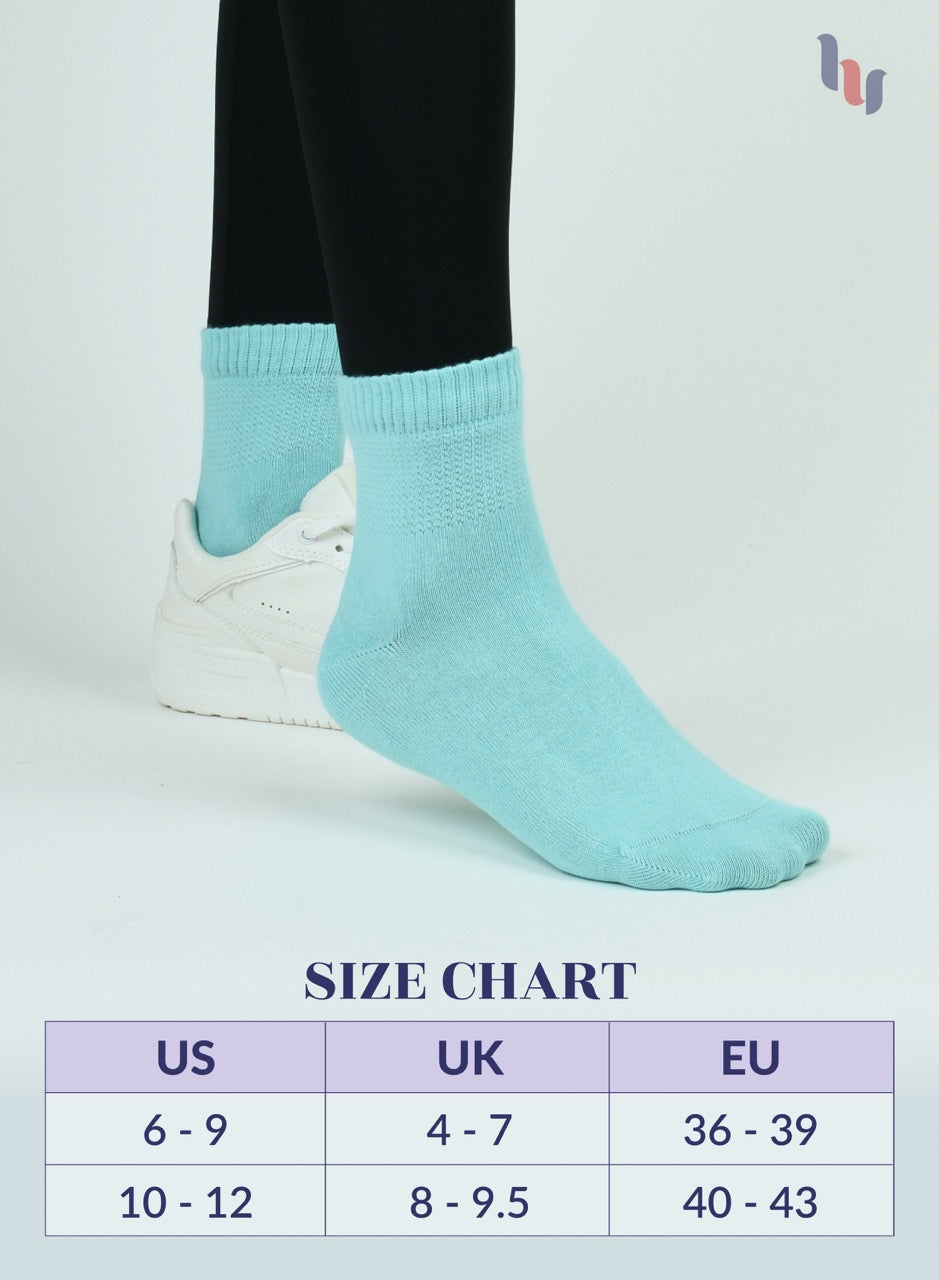 Lightweight Diabetic Bamboo Ankle Socks for Women, 4 Pairs