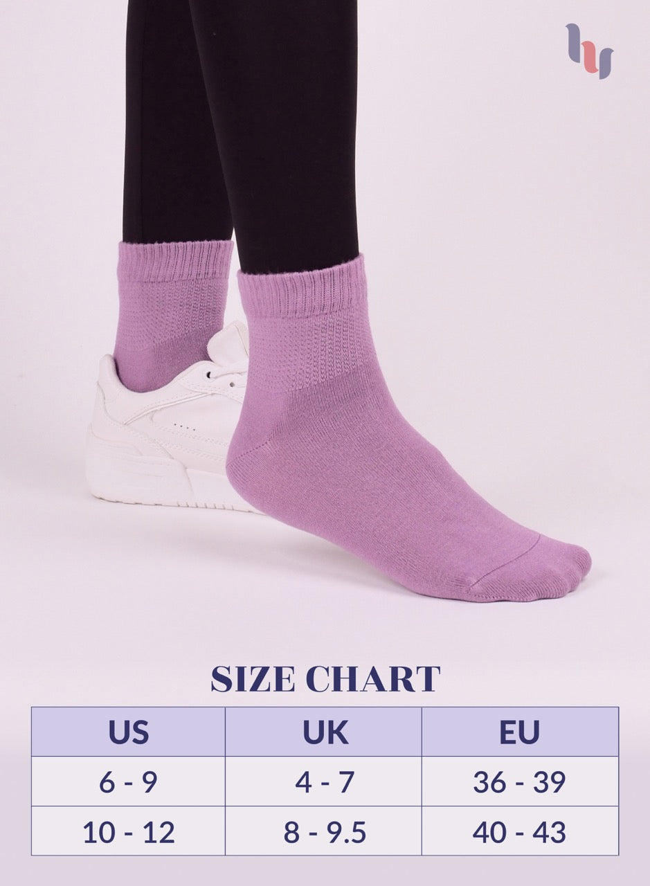 Lightweight Diabetic Bamboo Ankle Socks for Women, 4 Pairs