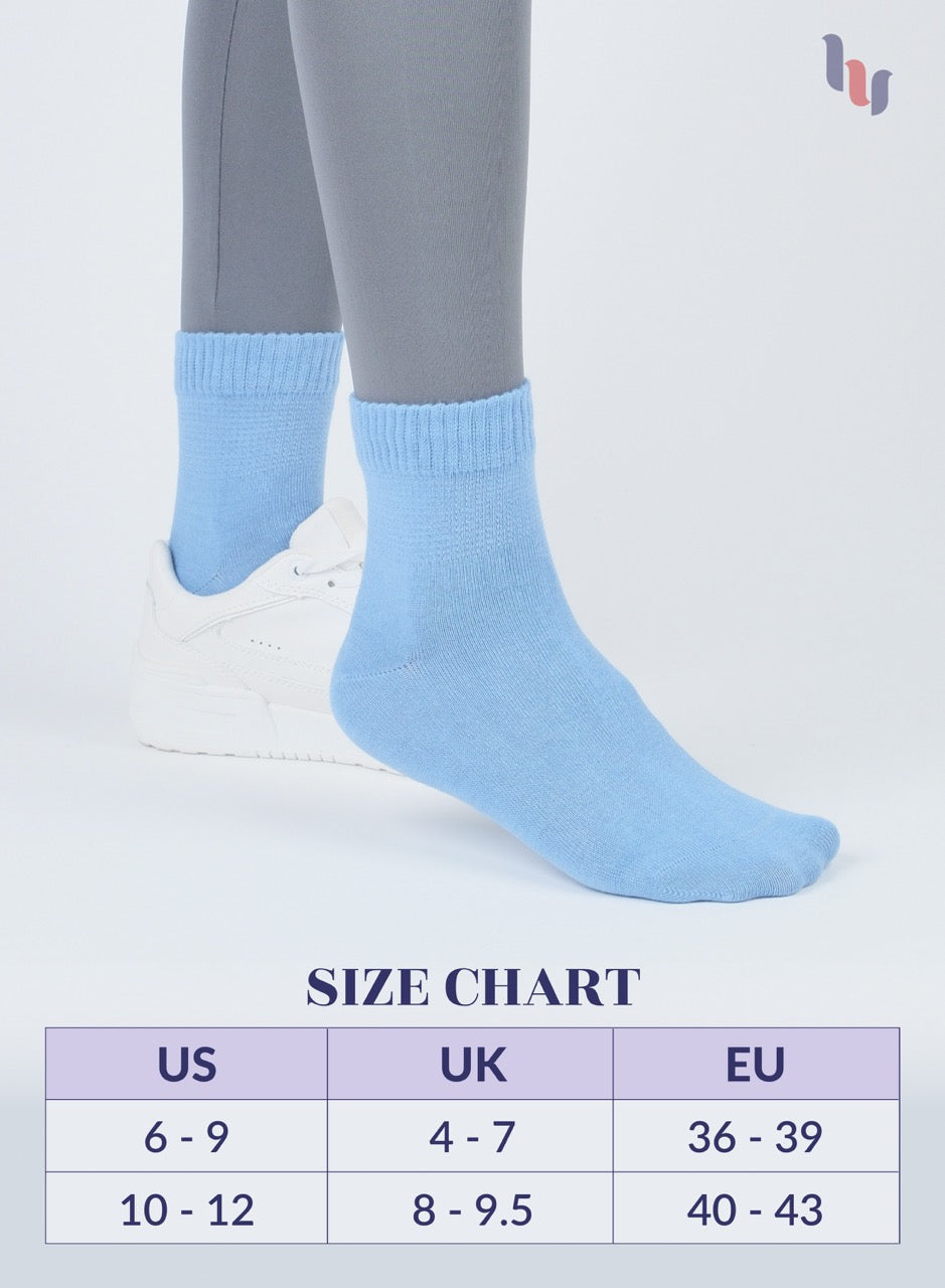 Lightweight Diabetic Bamboo Ankle Socks for Women, 4 Pairs