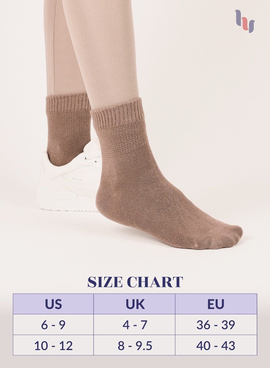 Lightweight Diabetic Bamboo Ankle Socks for Women, 4 Pairs