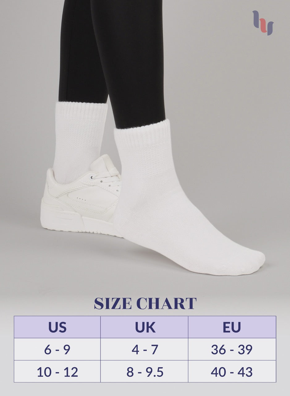 Lightweight Diabetic Bamboo Ankle Socks for Women, 4 Pairs