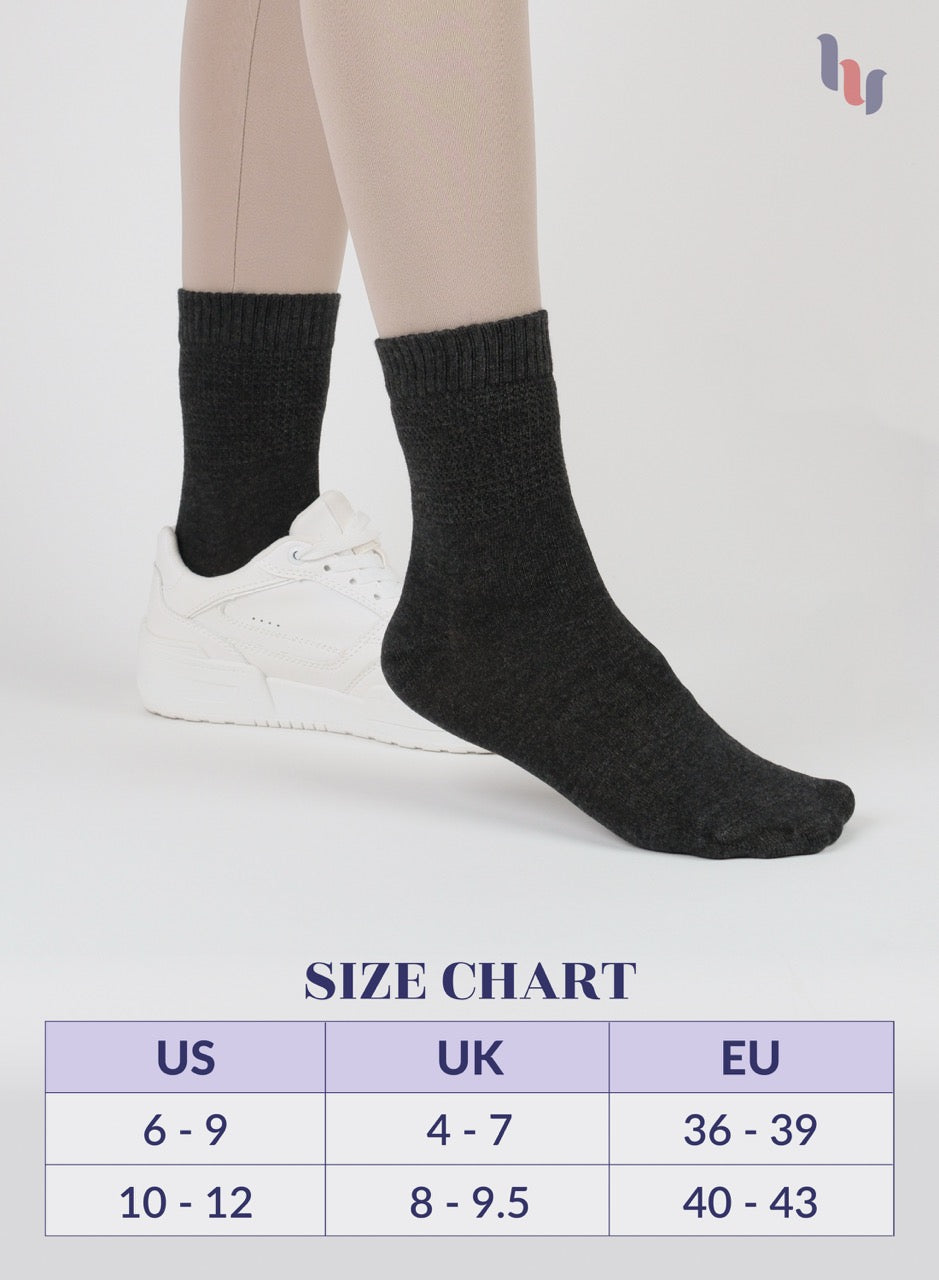 Lightweight Diabetic Bamboo Ankle Socks for Women, 4 Pairs