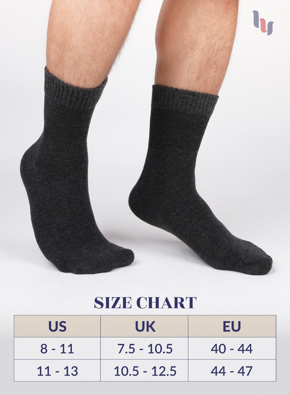 Men's Lightweight Bamboo Diabetic Ankle Socks, 4 Pairs