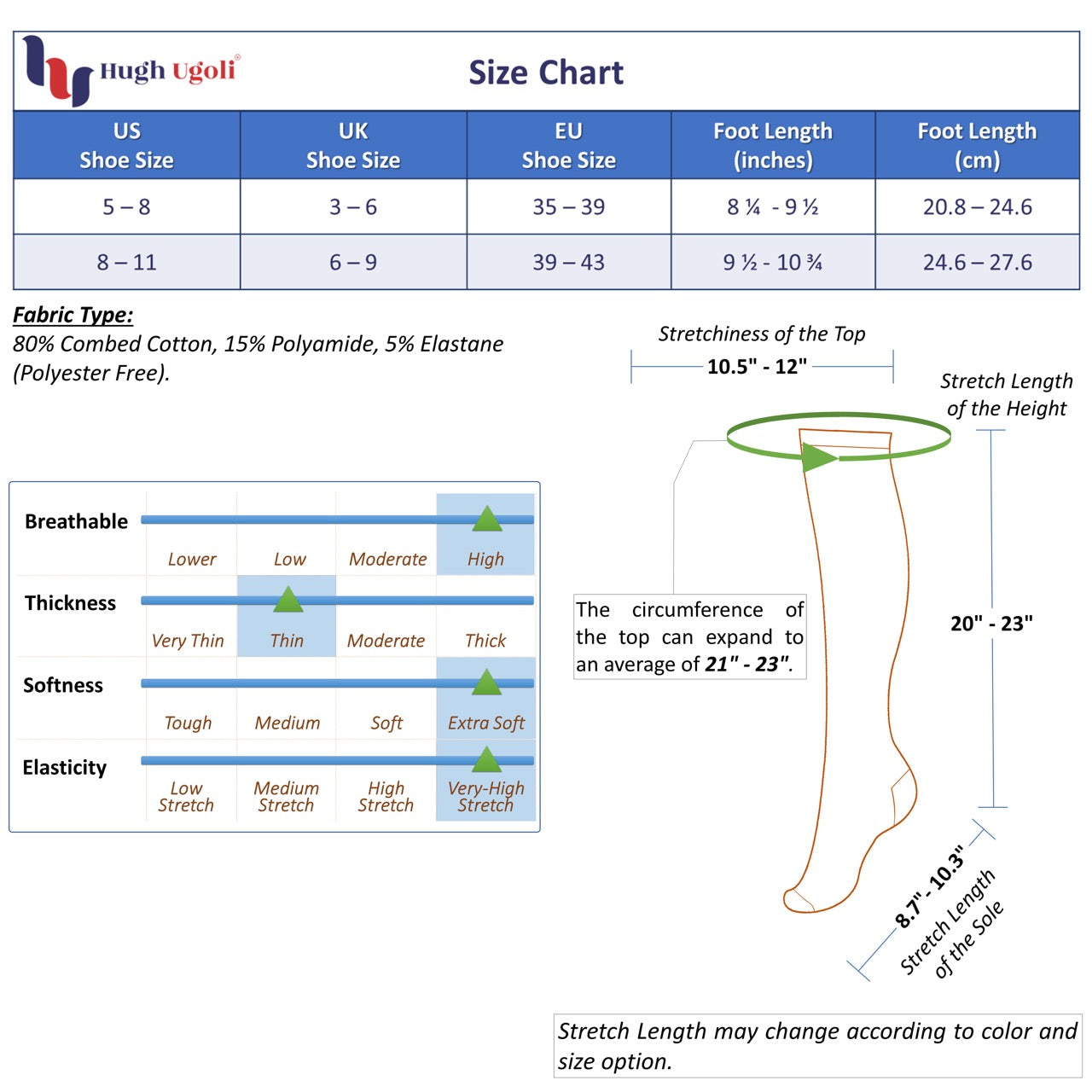 Women's Cotton Knee-High Dress Socks,Moisture Wicking, Breathable, 4 Pairs