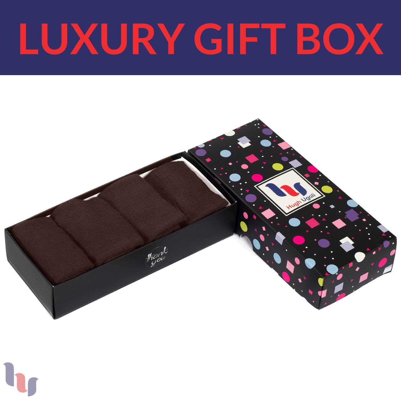 Women's Cotton Dress Crew Socks with Gift Box, 4 Pairs