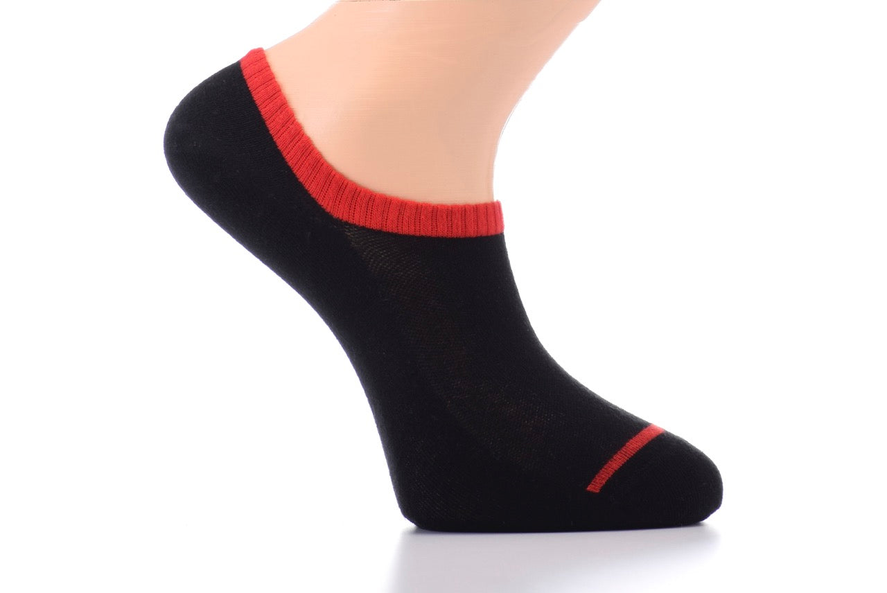 Patterned Cotton No-Show Socks for Men (Only Size 7-12), 6 Pairs