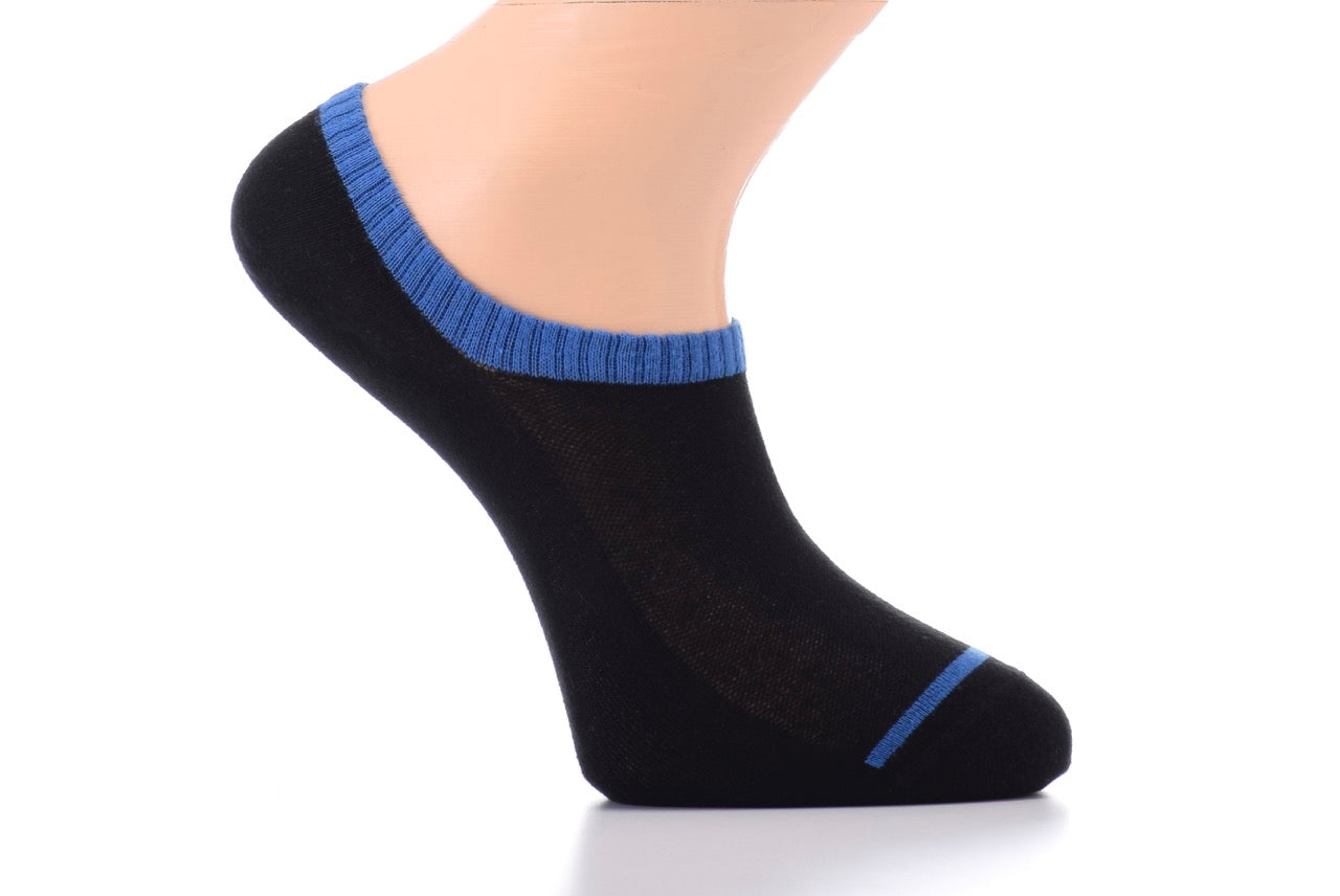Patterned Cotton No-Show Socks for Men (Only Size 7-12), 6 Pairs