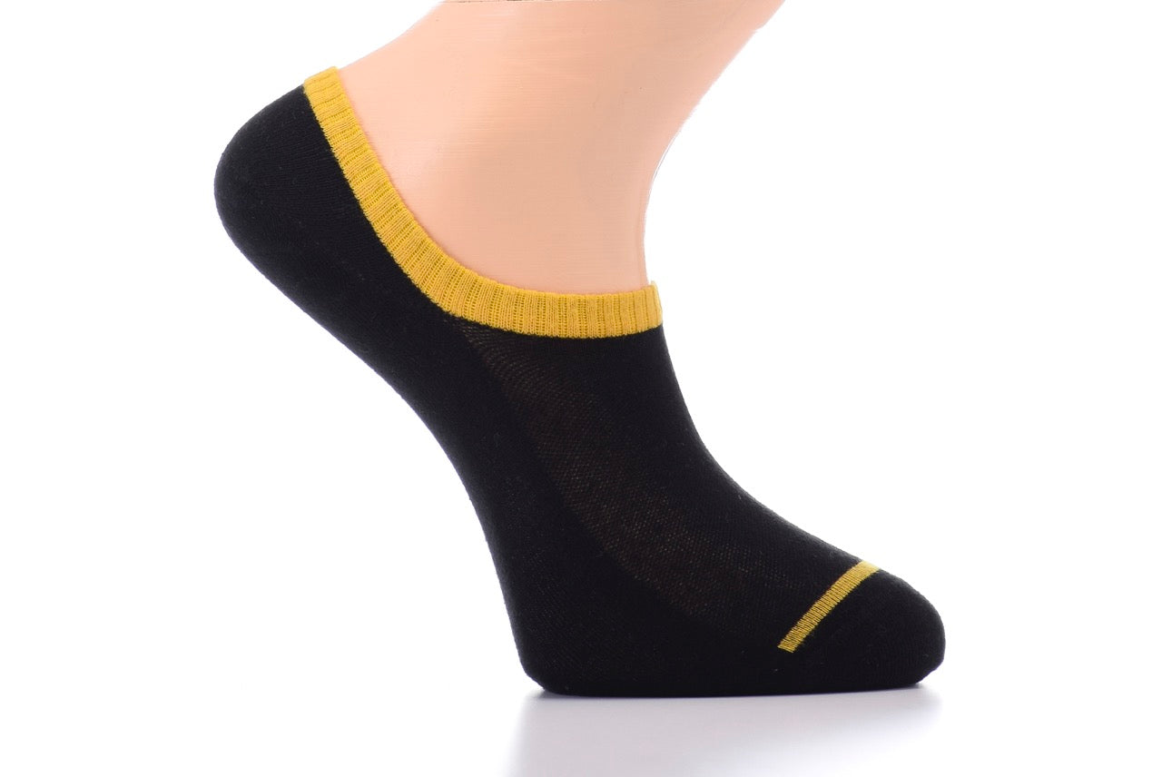 Patterned Cotton No-Show Socks for Men (Only Size 7-12), 6 Pairs