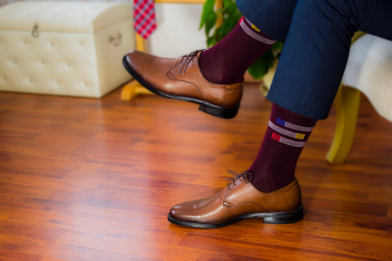 Bamboo Dress Funky Socks for Men's, 6 Pairs