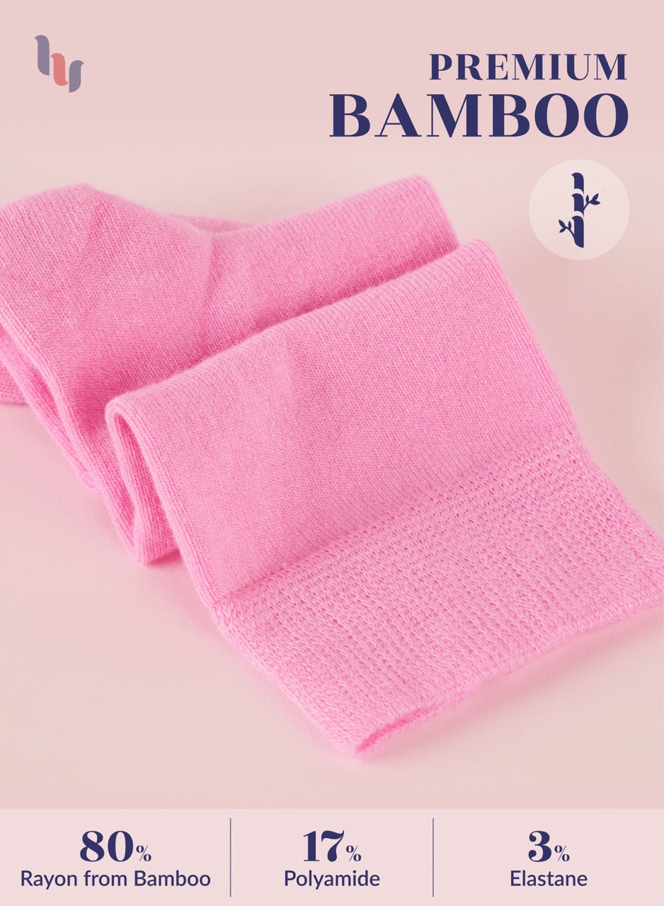Knee-High Bamboo Dress Socks for Women, 4 Pairs