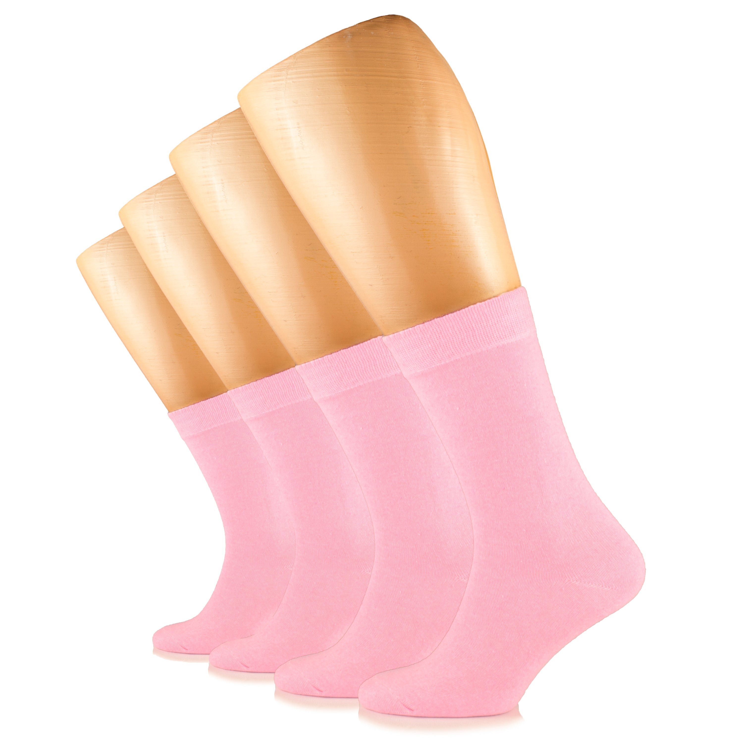 Casual Women's Cotton Dress Crew Socks, 4 Pairs
