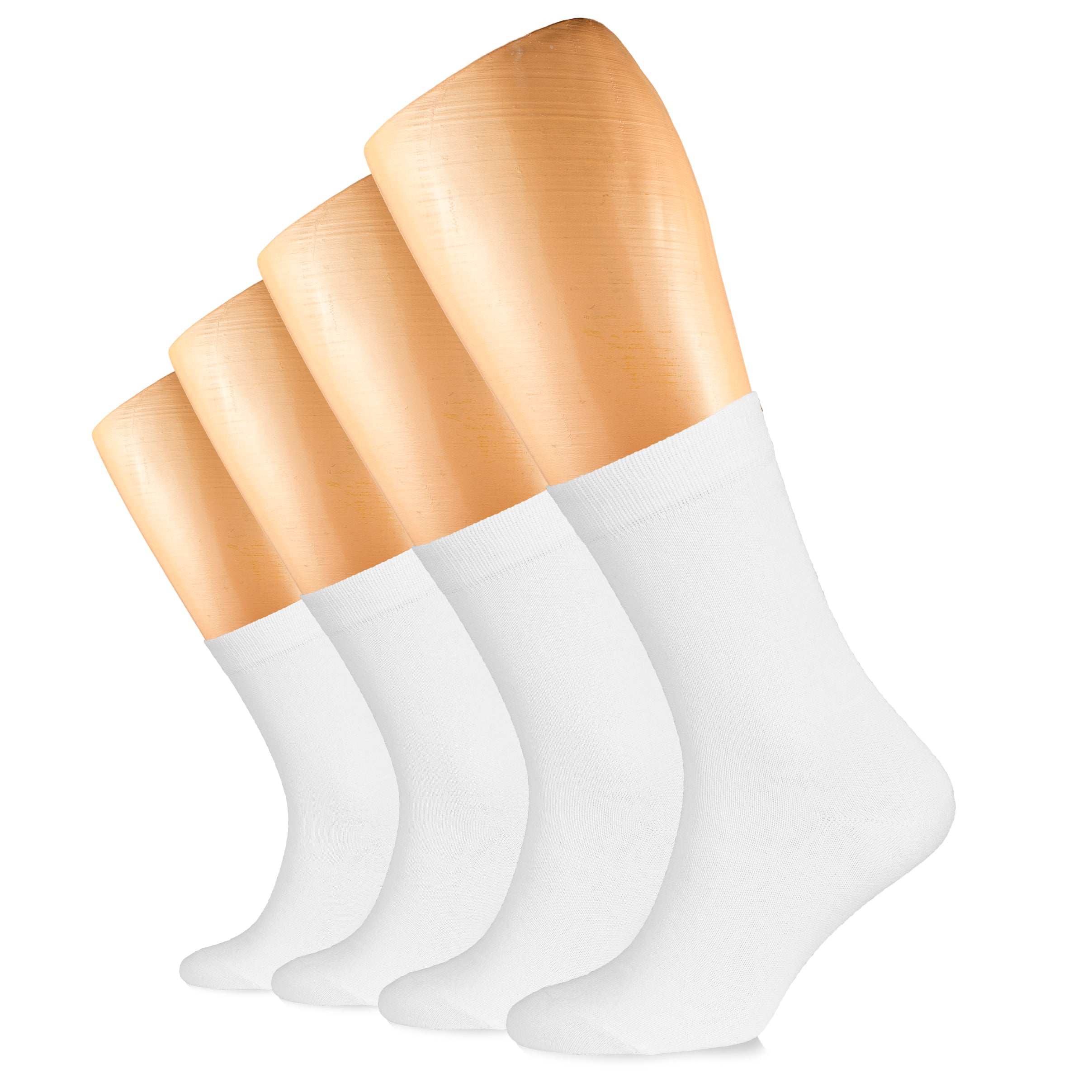 Casual Women's Cotton Dress Crew Socks, 4 Pairs