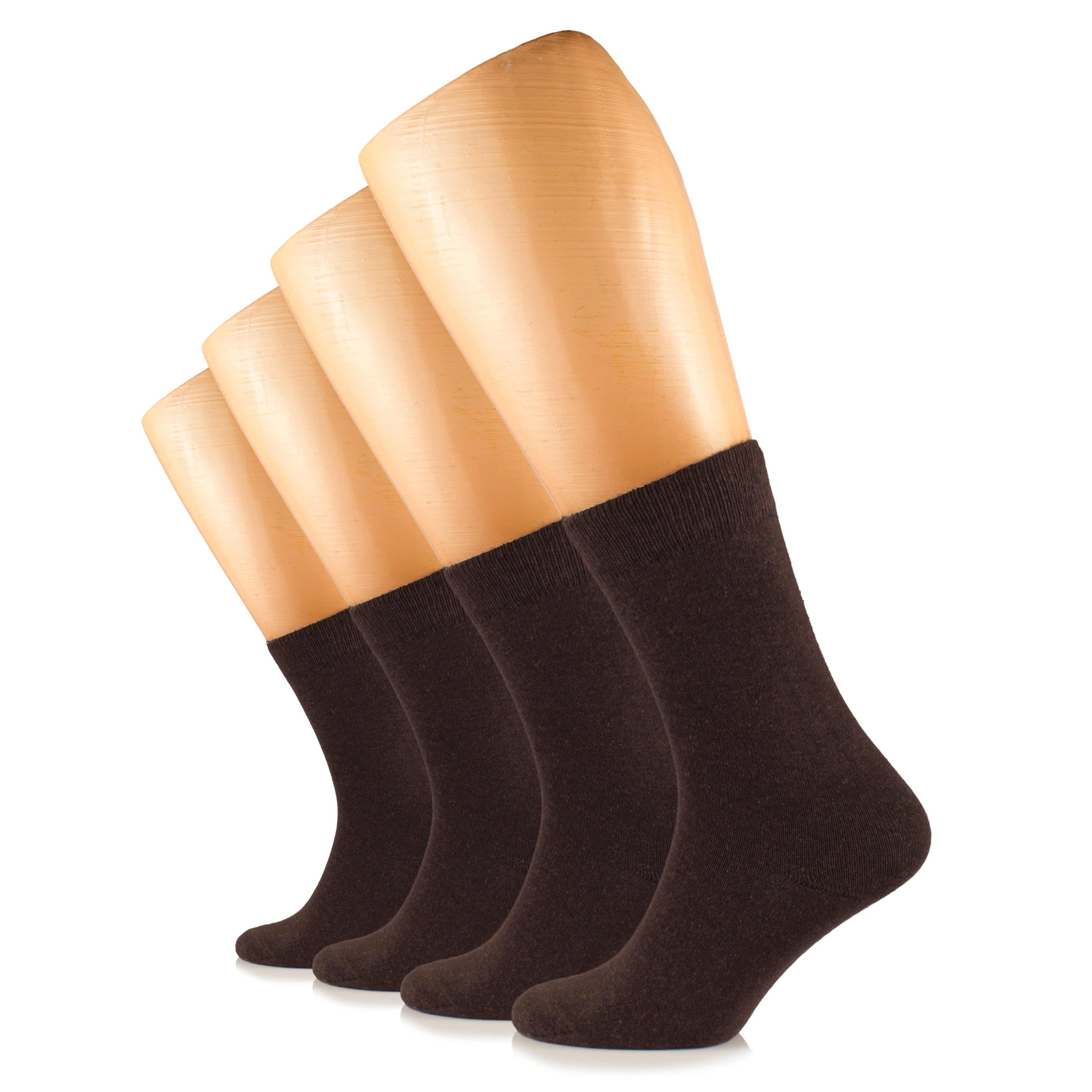 Casual Women's Cotton Dress Crew Socks, 4 Pairs