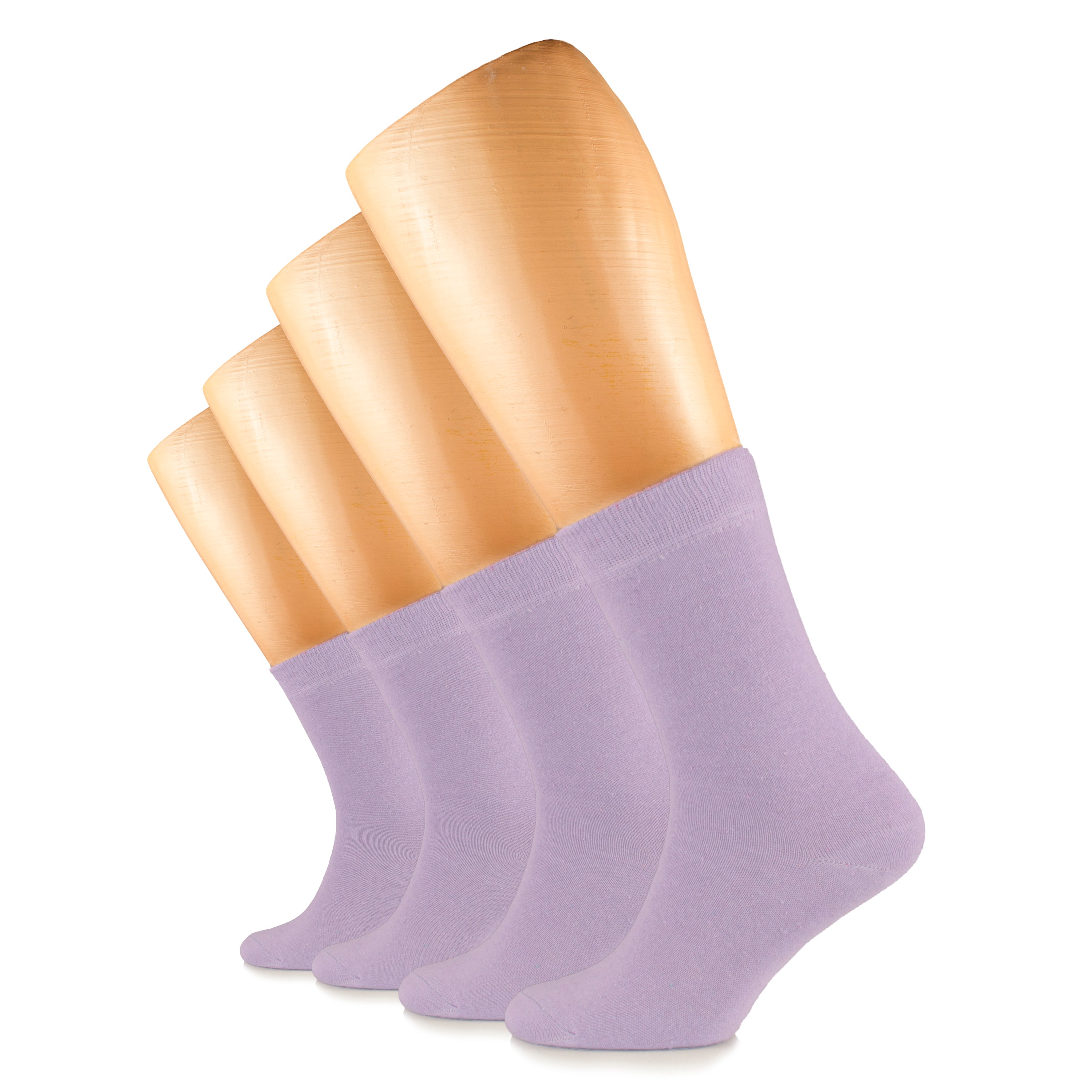 Casual Women's Cotton Dress Crew Socks, 4 Pairs