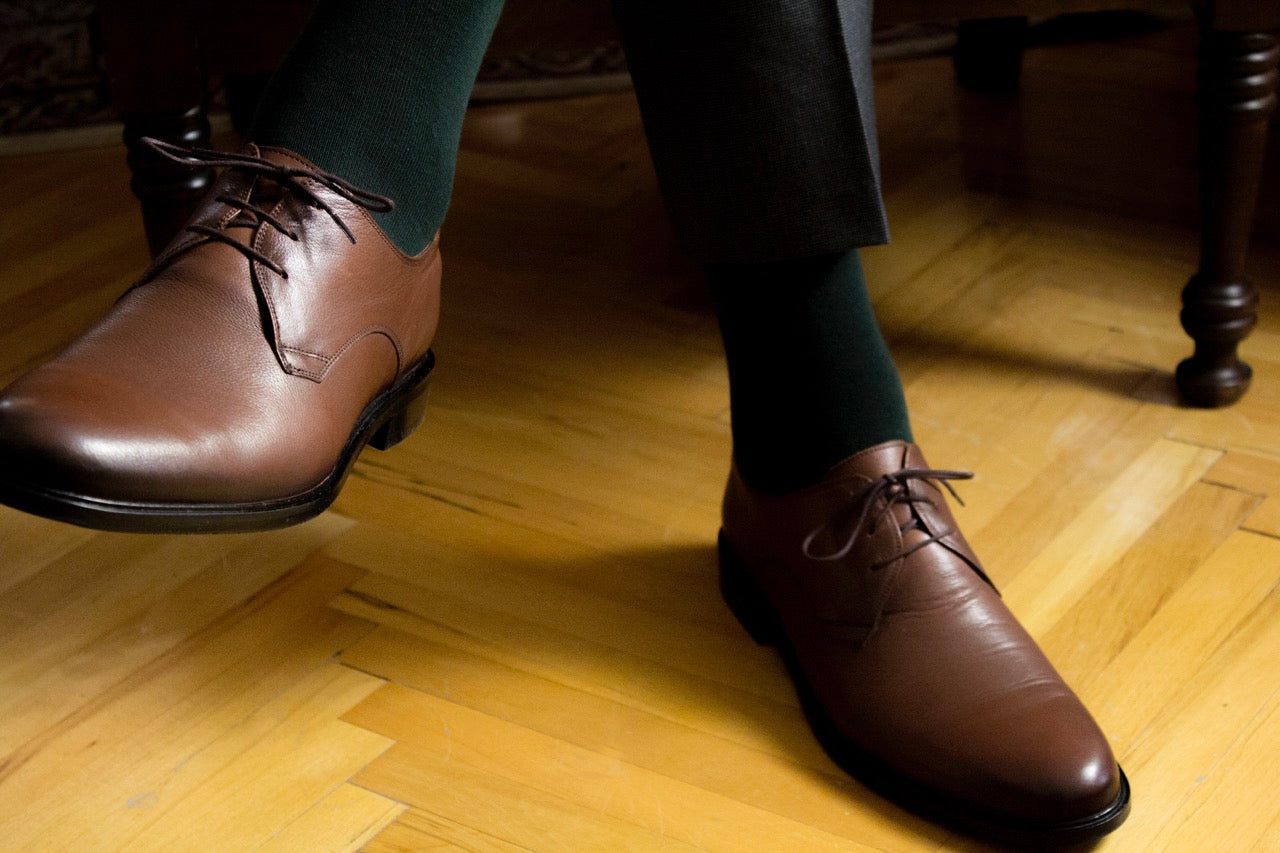 Men's Cotton Dress Seamless Toe Business Crew Socks with Gift Box, 4 Pairs