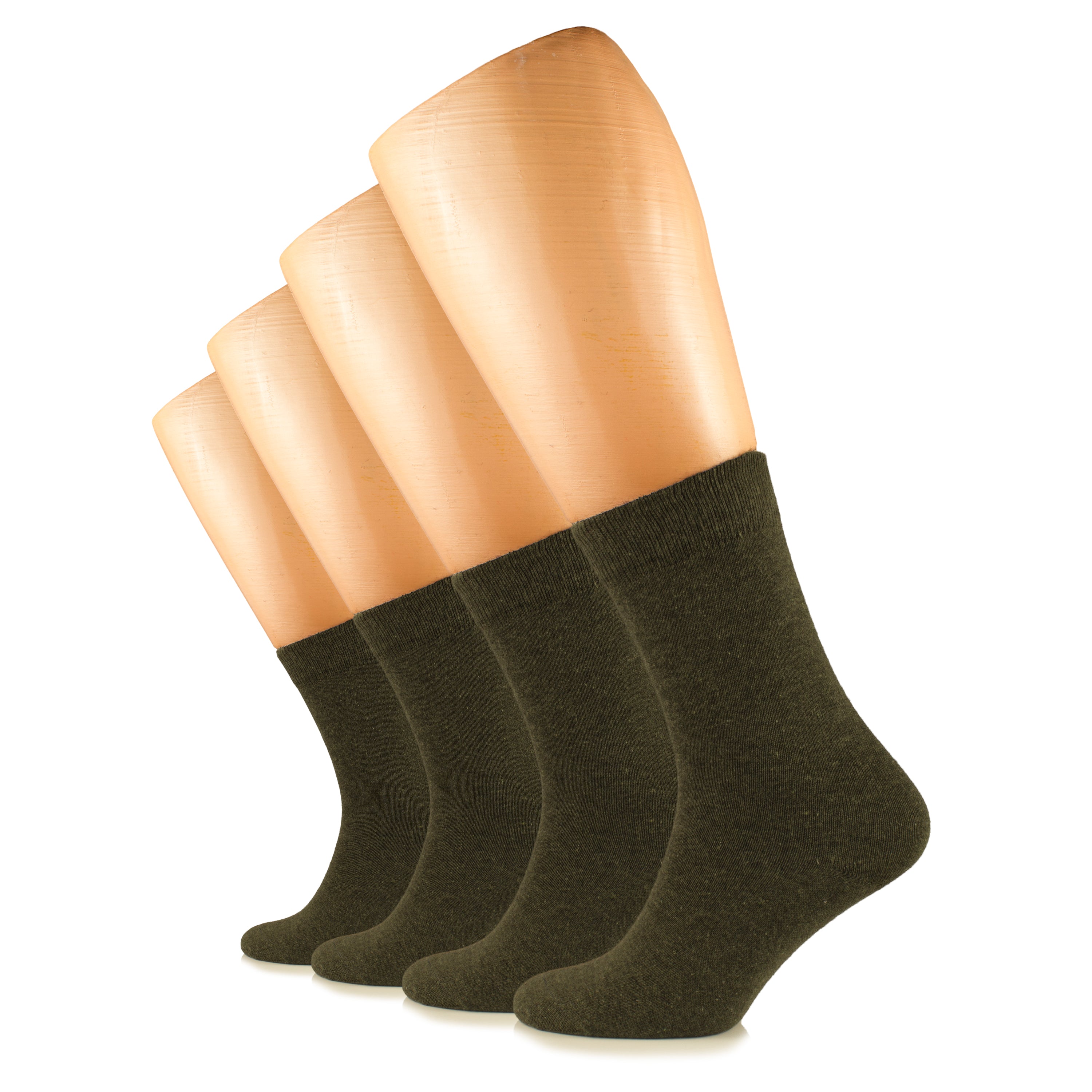 Casual Women's Cotton Dress Crew Socks, 4 Pairs